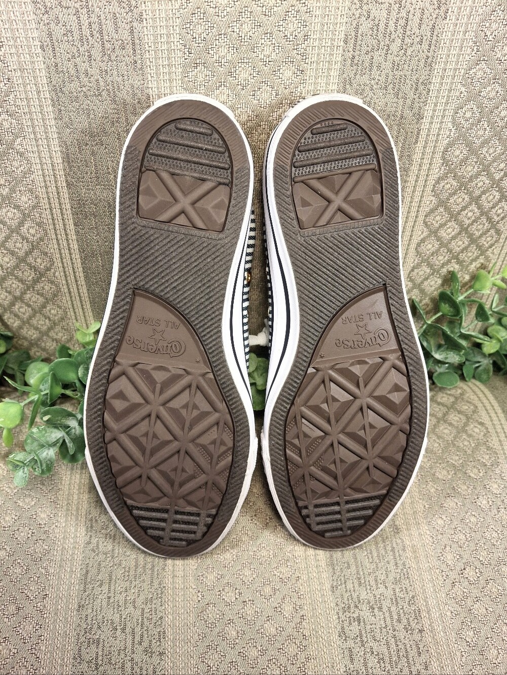 NWOT Converse Gold Shoreline Herringbone Slip On Sneakers - Picture 7 of 15